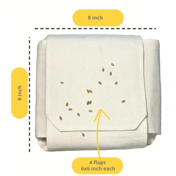 Premium Cotton Double Layer Roti Clothes Wrap With Flapes